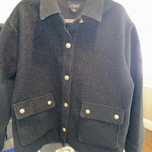 J. Crew Dark Utility Jacket with Brass Buttons